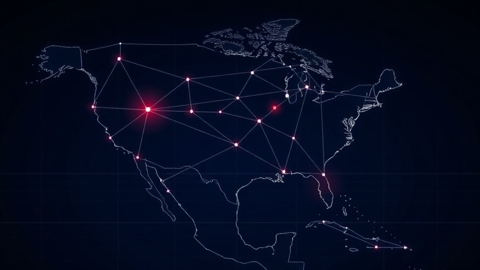 North America supply network map